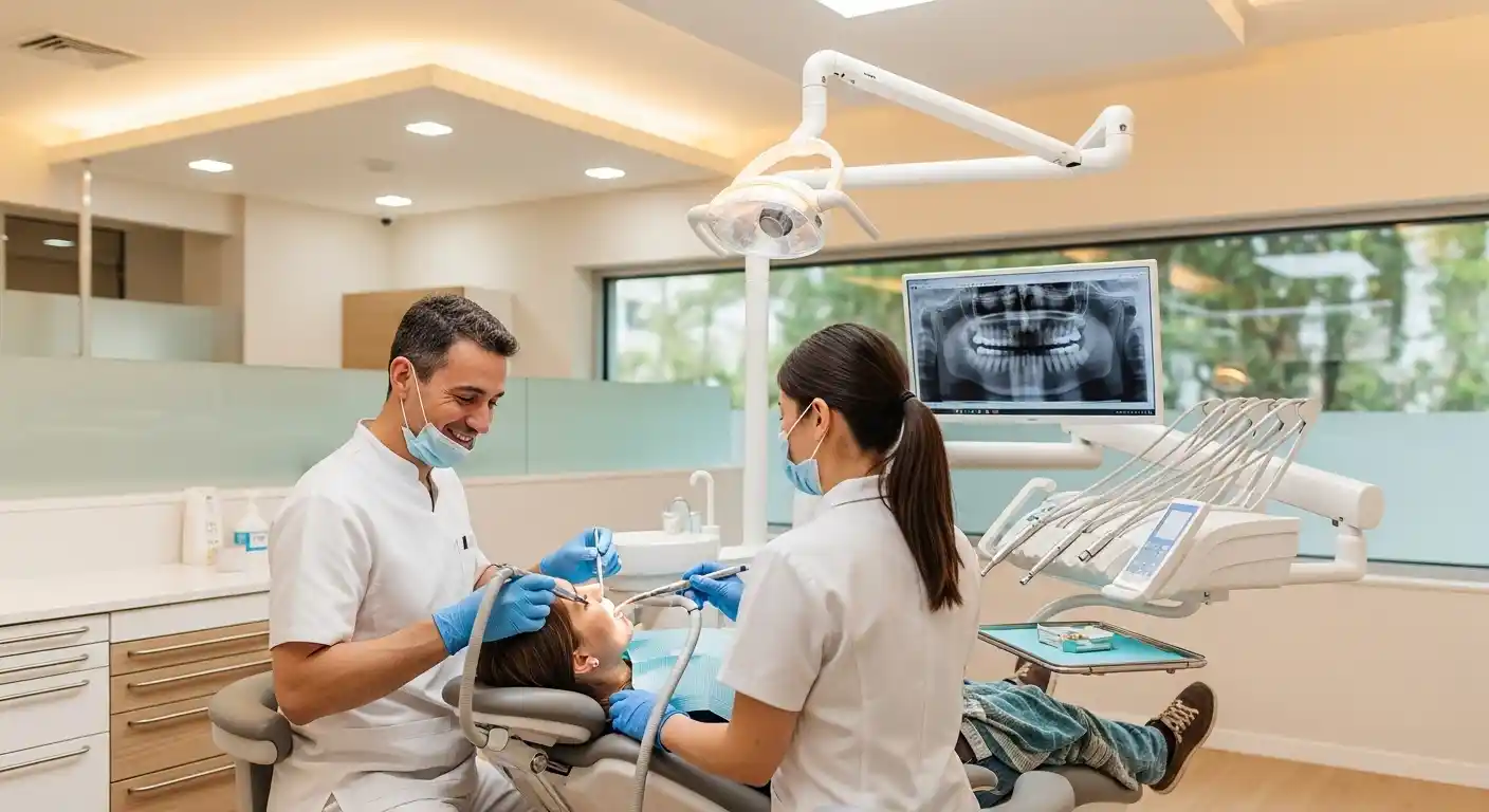 Pain-free root canal treatment at San Tan Valley AZ dental clinic with patient comfortably receiving care