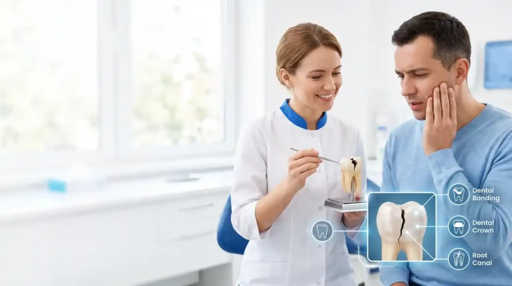 How to fix a cracked tooth with professional dental treatment.