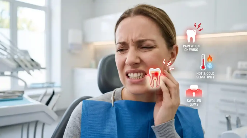 Common symptoms of a cracked tooth.