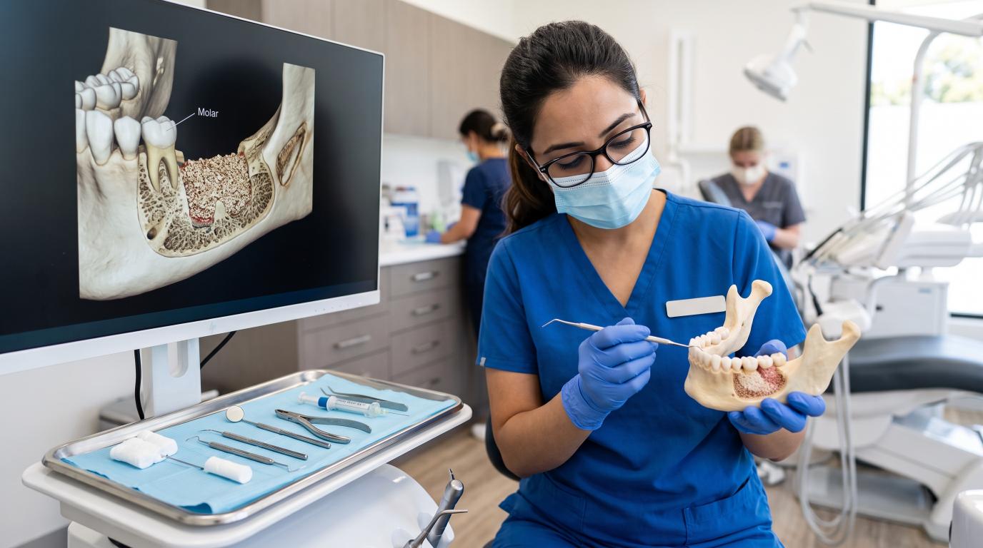 Dental bone graft material helping rebuild missing jawbone