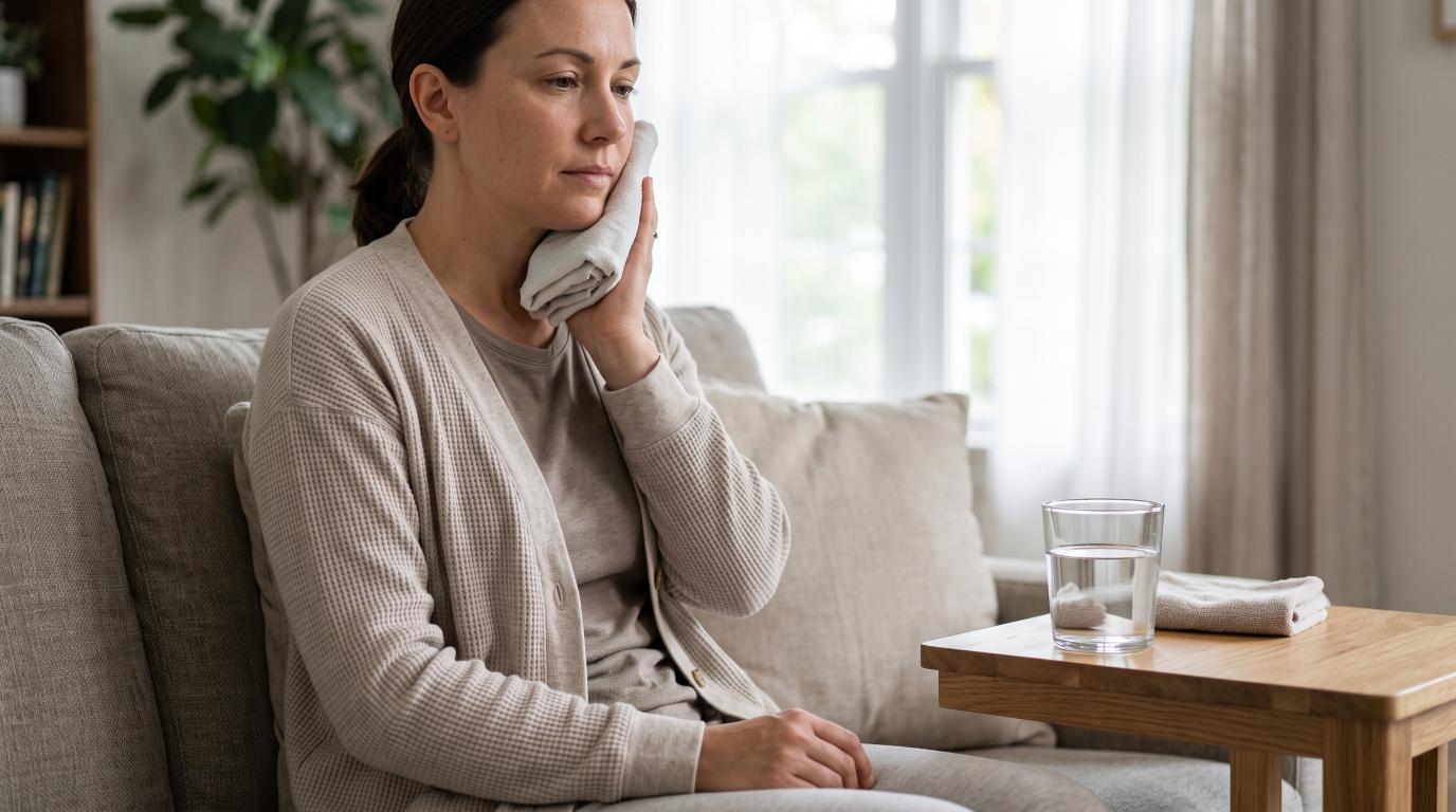 What not to do after tooth extraction when using cold packs, including placing ice directly on the skin.
